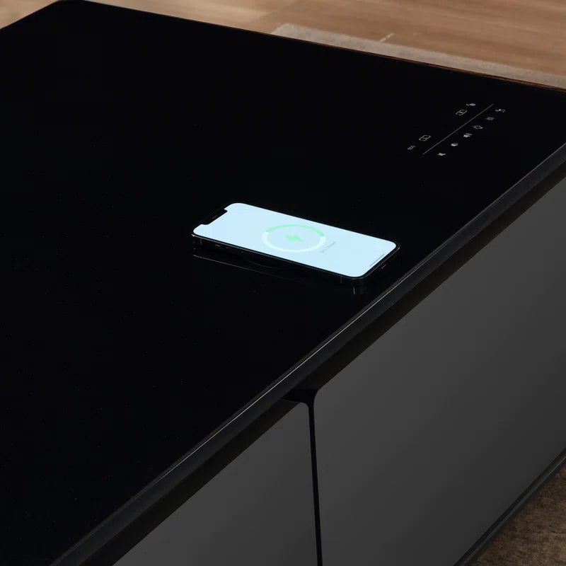 Smart Coffee Table with Fridge and Speakers