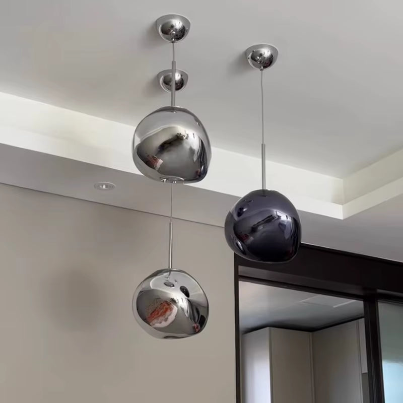 Nordic Lava Glass Pendant Light Modern Led Chandeliers for Living Room PVC Lustre Home Decor Indoor Hanging Lamps Light Fixture