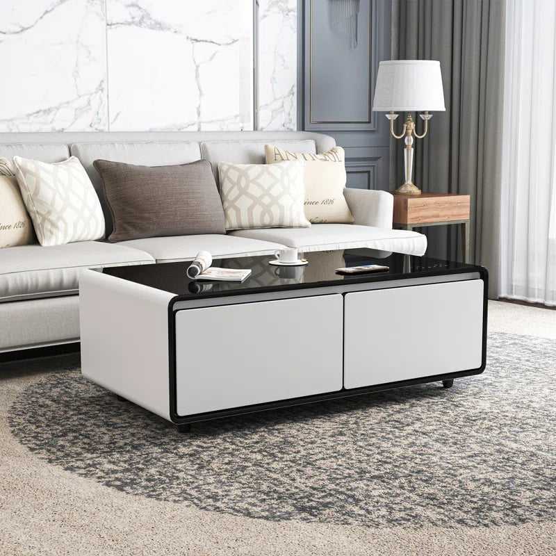 Smart Coffee Table with Fridge and Speakers