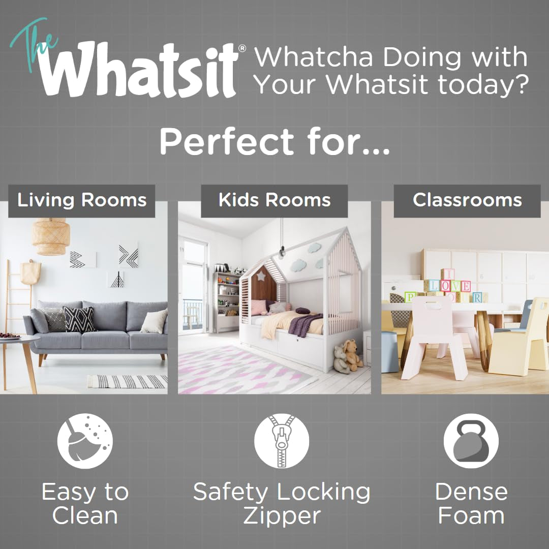 the Whatsit Modular Kids Couch, Toddler Sofa Bed, Modular Play Couch, Gray
