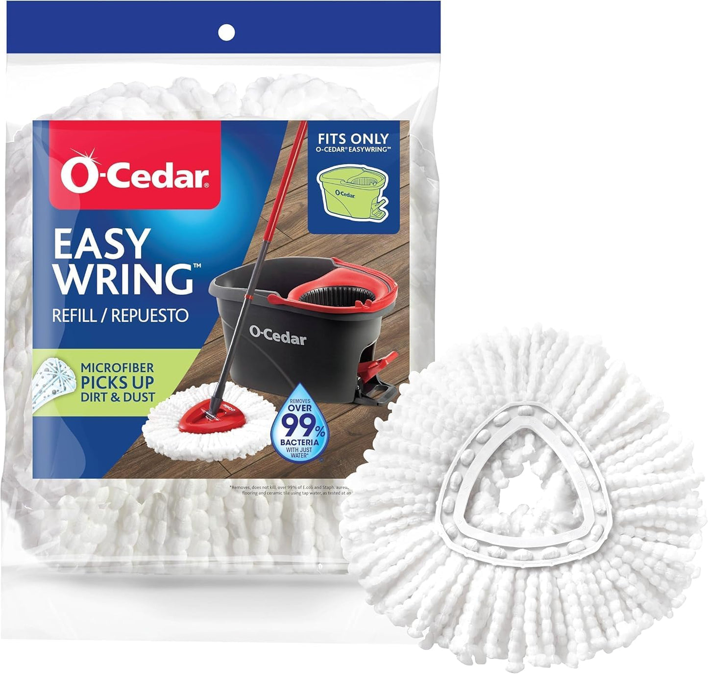 Easywring Spin Mop Head Replacement | Machine Washable | Reusable | Packaging May Vary (Pack of 6)