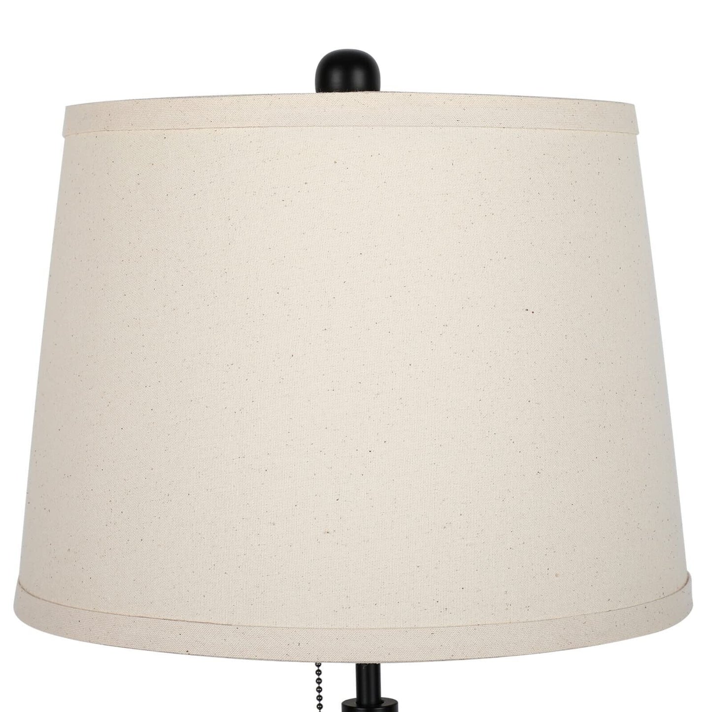 Bedside Table Lamps Set of 2: Tall Black Table Lamps for Living Room End Tabl...