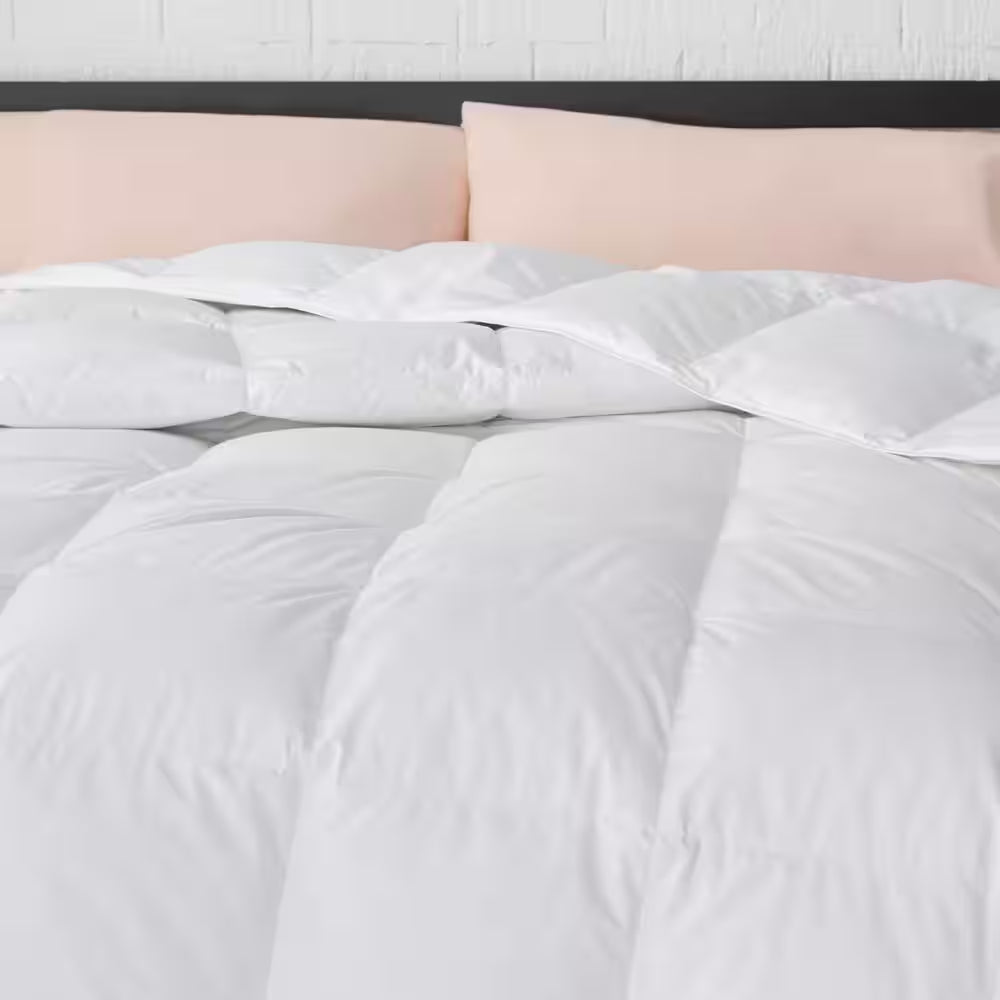 All Season White Full/Queen down Feather Blend Comforter