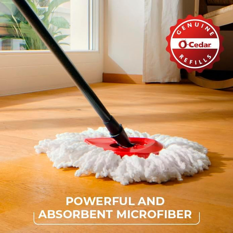 Easywring Spin Mop Head Replacement | Machine Washable | Reusable | Packaging May Vary (Pack of 6)