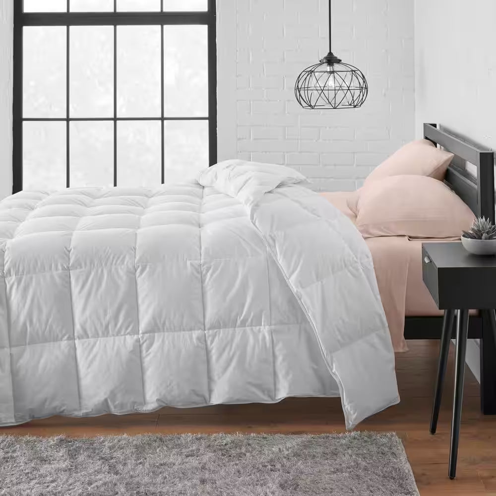 All Season White Full/Queen down Feather Blend Comforter