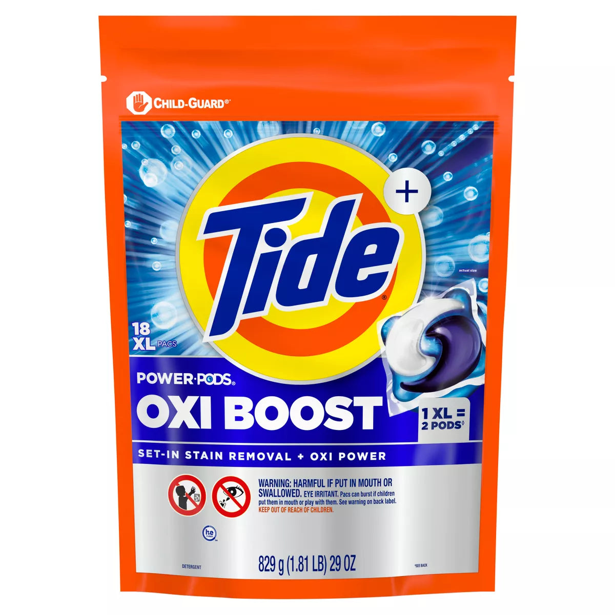 Tide Oxi Boost Laundry Detergent Power Pods with Stain Remover