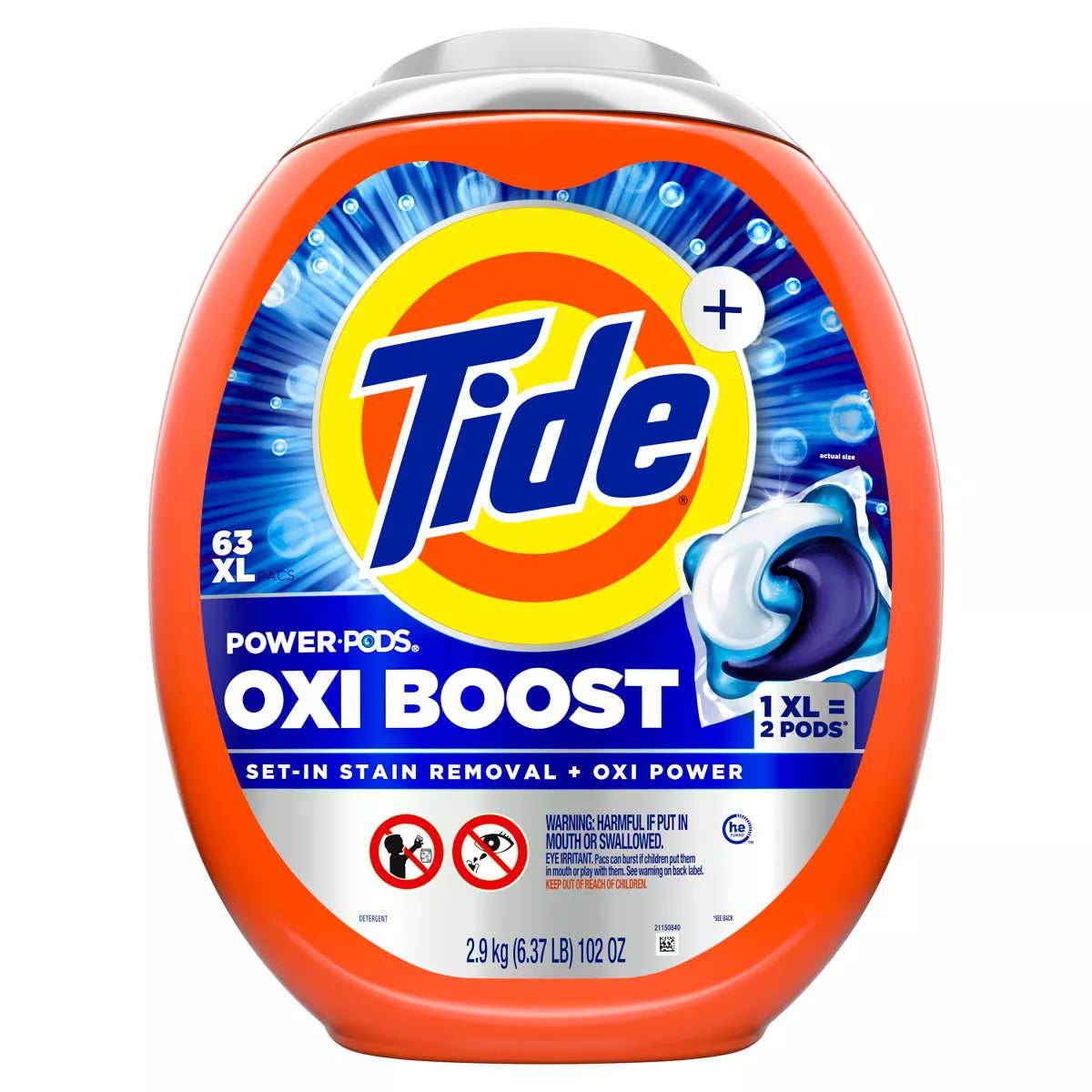 Tide Oxi Boost Laundry Detergent Power Pods with Stain Remover