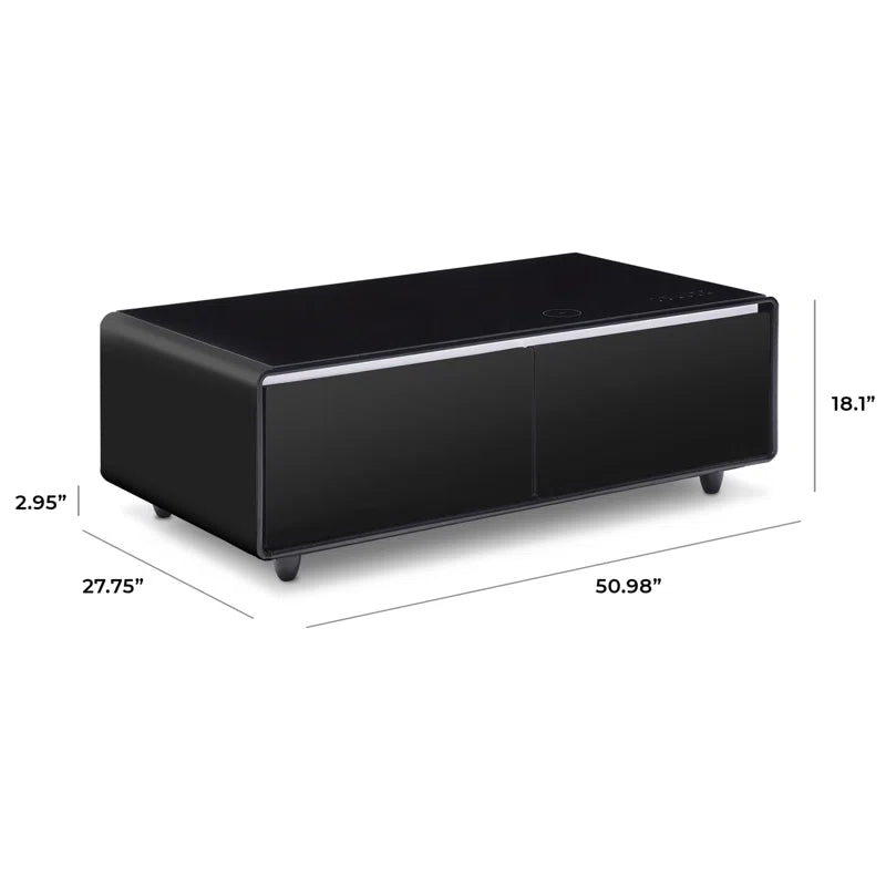 Smart Coffee Table with Fridge and Speakers