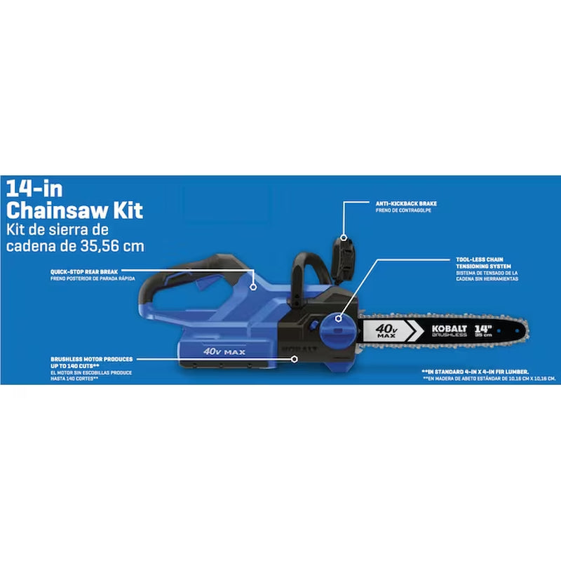 Gen4 40-Volt 14-In Battery 4.0 Ah Chainsaw Battery Included Charger Included