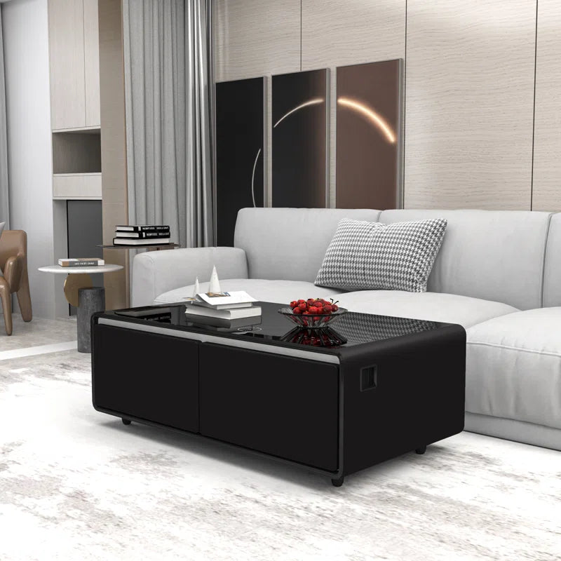 Smart Coffee Table with Fridge and Speakers