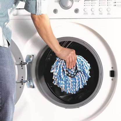 Rinseclean Spin Mop Head Replacements, Machine Washable Microfiber Refills (3-Pack)