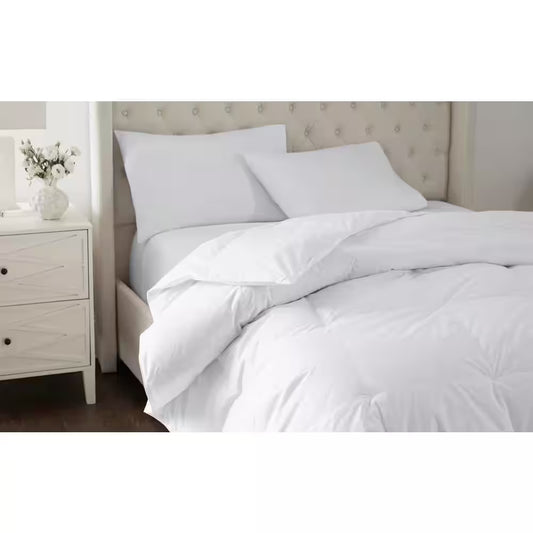 Medium Weight White King down Comforter
