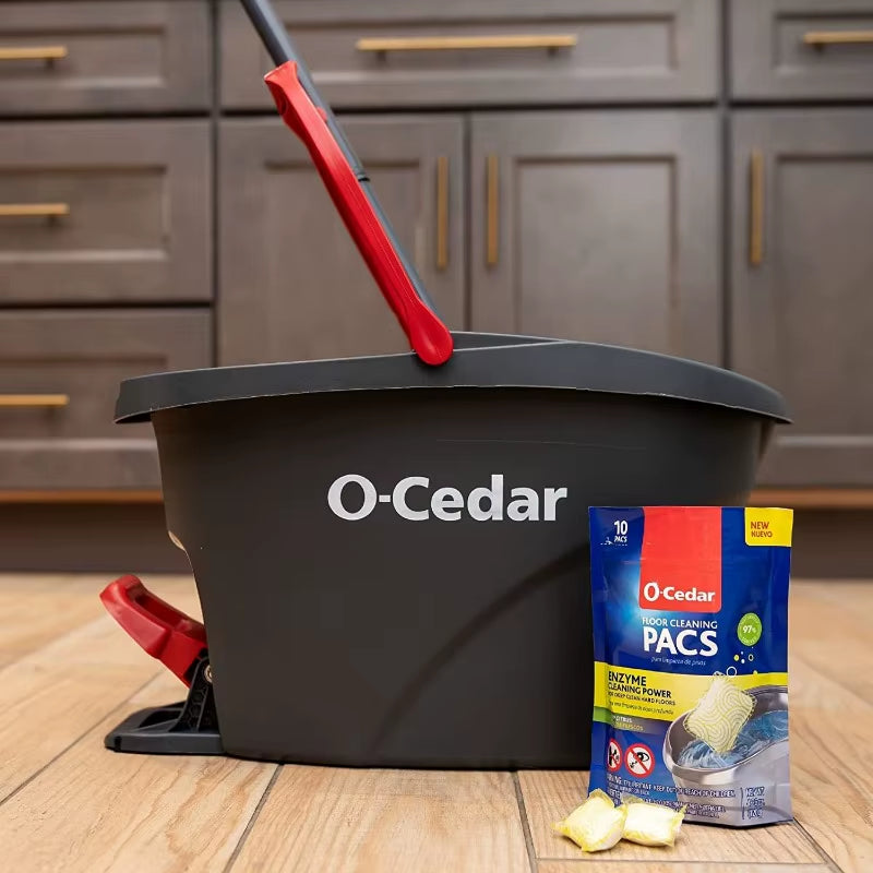Easywring Microfiber Spin Mop & Bucket Floor Cleaning System +2 Extra Refills with Citrus and Lavender Pacs Variety Pack