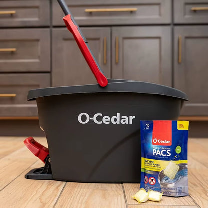 Easywring Microfiber Spin Mop & Bucket Floor Cleaning System +2 Extra Refills with Citrus and Lavender Pacs Variety Pack