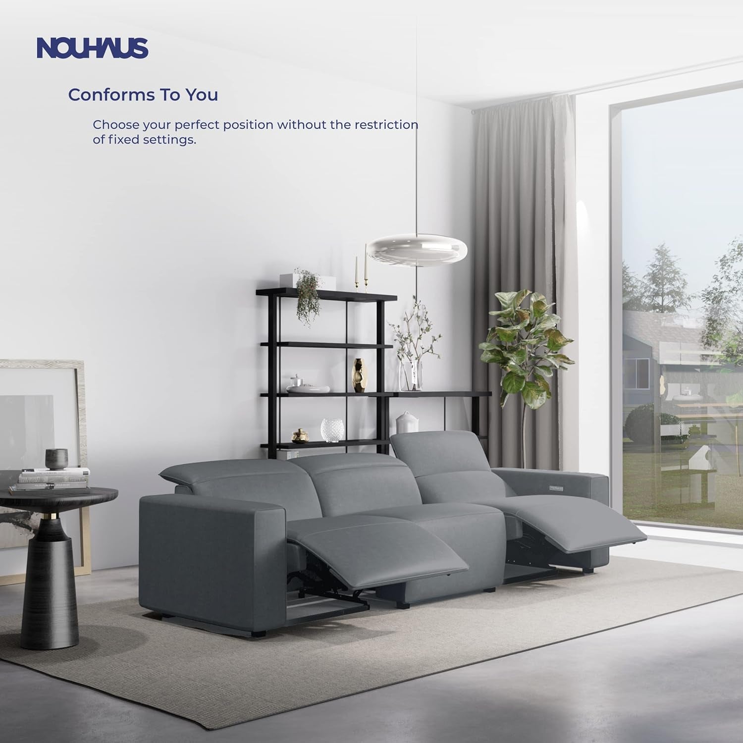 Power Sofa - Electric Couch. Modern Couch, Living Room Couch, Bedroom Couch, Gaming Couch, Game Room Furniture. (Triple, Suede - Grey)