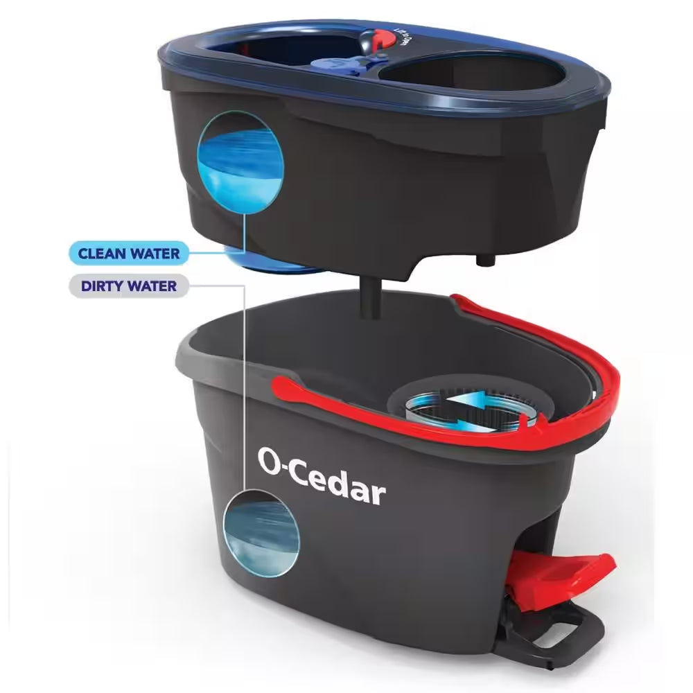 Rinseclean Deep Clean Microfiber Spin Mop, Clean with Clean Water (The Home Depot Exclusive)