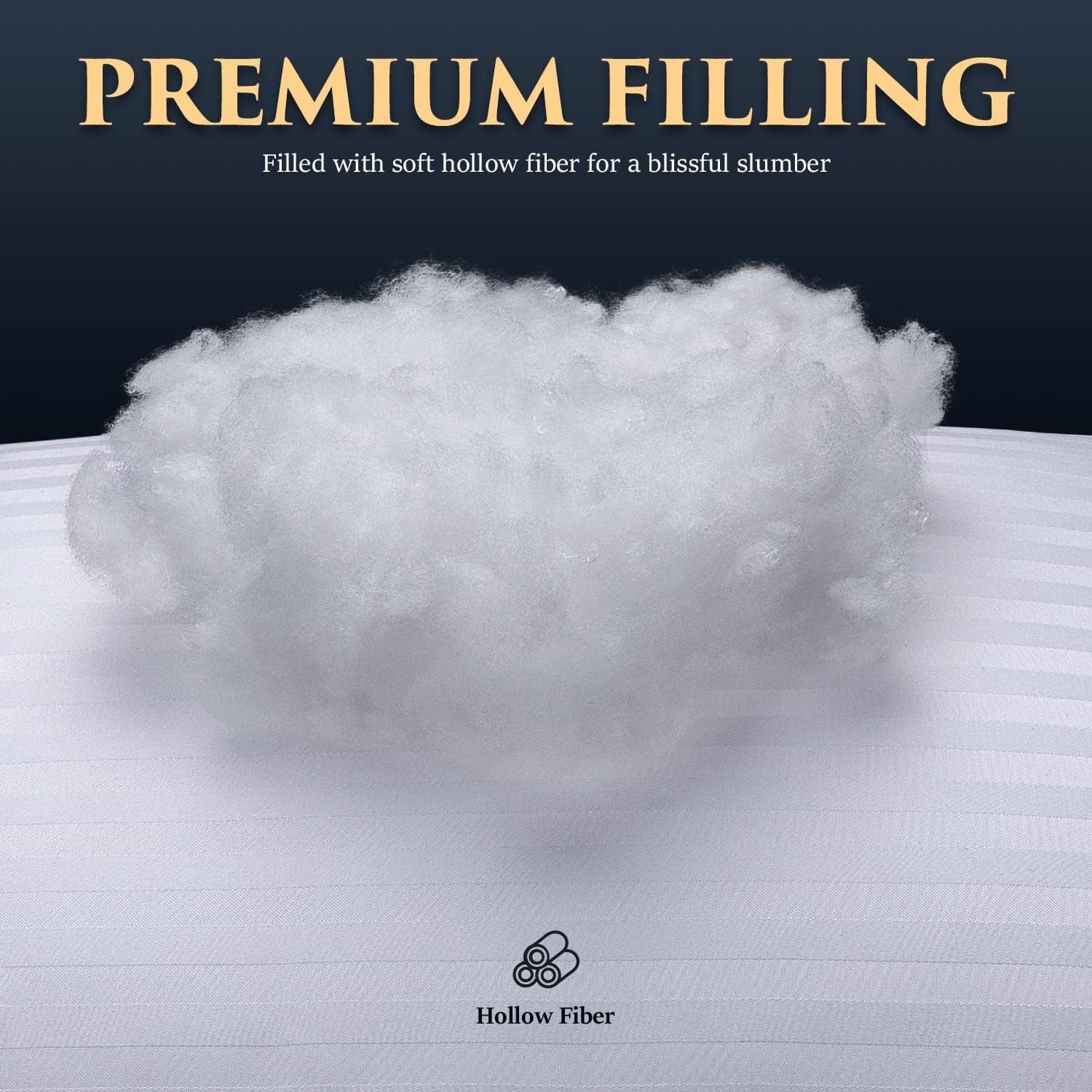 Bed Pillows for Sleeping [Pack of 2] Cozy Dream Series Hotel Quality Pillows Premium Plush Fiber, Breathable Cooling Cover Skin-Friendly for Side Back and Stomach Sleepers (Standard Size)