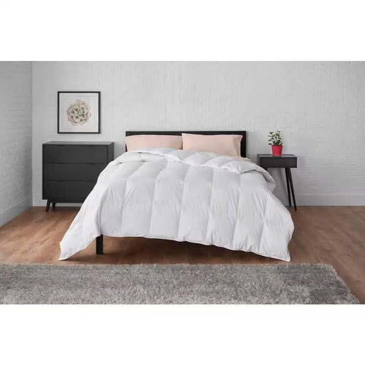 All Season White Full/Queen down Feather Blend Comforter