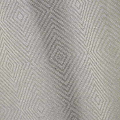 Lloyd - Blackout Curtain Set of 2 - Grey Diamond Jacquard Curtains, 100% Light Blocking, Sound Filtering, Thermal Insulation - Geometric Design with Grommet Heading, 52" X 84"