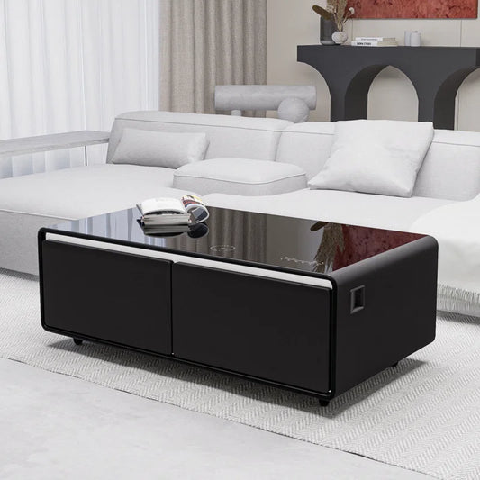 Smart Coffee Table with Fridge and Speakers