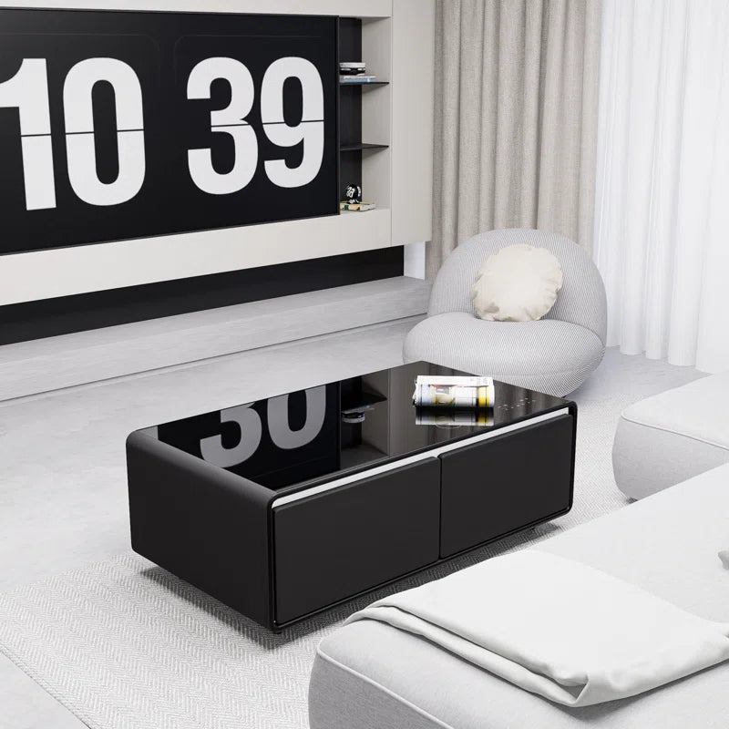 Smart Coffee Table with Fridge and Speakers