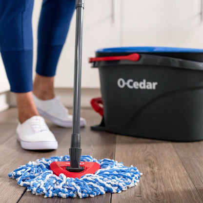 Rinseclean Spin Mop Head Replacements, Machine Washable Microfiber Refills (3-Pack)